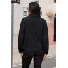 imageMAGCOMSEN Womens Corduroy Jacket Sherpa Fleece Lined Warm Winter Coat Button Down Casual Jacket with PocketsBlack