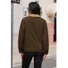 imageMAGCOMSEN Womens Corduroy Jacket Sherpa Fleece Lined Warm Winter Coat Button Down Casual Jacket with PocketsCoffee