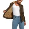 imageMAGCOMSEN Womens Corduroy Jacket Sherpa Fleece Lined Warm Winter Coat Button Down Casual Jacket with PocketsCoffee