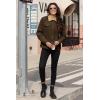imageMAGCOMSEN Womens Corduroy Jacket Sherpa Fleece Lined Warm Winter Coat Button Down Casual Jacket with PocketsCoffee