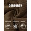 imageMAGCOMSEN Womens Corduroy Jacket Sherpa Fleece Lined Warm Winter Coat Button Down Casual Jacket with PocketsCoffee