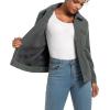 imageMAGCOMSEN Womens Corduroy Jacket Sherpa Fleece Lined Warm Winter Coat Button Down Casual Jacket with PocketsDark Grey