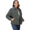 imageMAGCOMSEN Womens Corduroy Jacket Sherpa Fleece Lined Warm Winter Coat Button Down Casual Jacket with PocketsDark Grey
