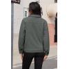 imageMAGCOMSEN Womens Corduroy Jacket Sherpa Fleece Lined Warm Winter Coat Button Down Casual Jacket with PocketsDark Grey