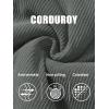 imageMAGCOMSEN Womens Corduroy Jacket Sherpa Fleece Lined Warm Winter Coat Button Down Casual Jacket with PocketsDark Grey
