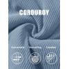 imageMAGCOMSEN Womens Corduroy Jacket Sherpa Fleece Lined Warm Winter Coat Button Down Casual Jacket with PocketsLight Blue