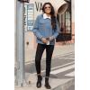 imageMAGCOMSEN Womens Corduroy Jacket Sherpa Fleece Lined Warm Winter Coat Button Down Casual Jacket with PocketsLight Blue