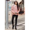 imageMAGCOMSEN Womens Corduroy Jacket Sherpa Fleece Lined Warm Winter Coat Button Down Casual Jacket with PocketsLight Pink