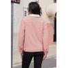 imageMAGCOMSEN Womens Corduroy Jacket Sherpa Fleece Lined Warm Winter Coat Button Down Casual Jacket with PocketsLight Pink