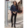 imageMAGCOMSEN Womens Corduroy Jacket Sherpa Fleece Lined Warm Winter Coat Button Down Casual Jacket with PocketsNavy
