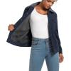 imageMAGCOMSEN Womens Corduroy Jacket Sherpa Fleece Lined Warm Winter Coat Button Down Casual Jacket with PocketsNavy