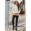 imageMAGCOMSEN Womens Corduroy Jacket Sherpa Fleece Lined Warm Winter Coat Button Down Casual Jacket with PocketsWhite