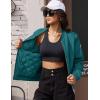 imageMAGCOMSEN Womens Winter Bomber Jacket Casual Basic Zip Up Padded Coats Water Resistant Long Sleeve Outwear with PocketsEmerald Green
