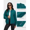 imageMAGCOMSEN Womens Winter Bomber Jacket Casual Basic Zip Up Padded Coats Water Resistant Long Sleeve Outwear with PocketsEmerald Green