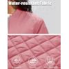 imageMAGCOMSEN Womens Winter Bomber Jacket Casual Basic Zip Up Padded Coats Water Resistant Long Sleeve Outwear with PocketsGrey Pink