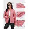 imageMAGCOMSEN Womens Winter Bomber Jacket Casual Basic Zip Up Padded Coats Water Resistant Long Sleeve Outwear with PocketsGrey Pink
