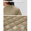 imageMAGCOMSEN Womens Winter Bomber Jacket Casual Basic Zip Up Padded Coats Water Resistant Long Sleeve Outwear with PocketsKhaki
