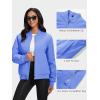 imageMAGCOMSEN Womens Winter Bomber Jacket Casual Basic Zip Up Padded Coats Water Resistant Long Sleeve Outwear with PocketsLight Blue