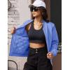 imageMAGCOMSEN Womens Winter Bomber Jacket Casual Basic Zip Up Padded Coats Water Resistant Long Sleeve Outwear with PocketsLight Blue