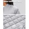 imageMAGCOMSEN Womens Winter Bomber Jacket Casual Basic Zip Up Padded Coats Water Resistant Long Sleeve Outwear with PocketsLight Grey