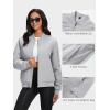 imageMAGCOMSEN Womens Winter Bomber Jacket Casual Basic Zip Up Padded Coats Water Resistant Long Sleeve Outwear with PocketsLight Grey