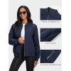 imageMAGCOMSEN Womens Winter Bomber Jacket Casual Basic Zip Up Padded Coats Water Resistant Long Sleeve Outwear with PocketsNavy
