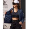 imageMAGCOMSEN Womens Winter Bomber Jacket Casual Basic Zip Up Padded Coats Water Resistant Long Sleeve Outwear with PocketsNavy