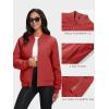 imageMAGCOMSEN Womens Winter Bomber Jacket Casual Basic Zip Up Padded Coats Water Resistant Long Sleeve Outwear with PocketsOrange Red