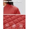 imageMAGCOMSEN Womens Winter Bomber Jacket Casual Basic Zip Up Padded Coats Water Resistant Long Sleeve Outwear with PocketsOrange Red