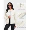 imageMAGCOMSEN Womens Winter Bomber Jacket Casual Basic Zip Up Padded Coats Water Resistant Long Sleeve Outwear with PocketsWhite