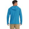 imageMAGCOMSEN Mens Hooded UPF 50 Sun Protection T Shirts Long Sleeve Athletic Fishing Shirts Rash GuardsBlue Green