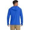 imageMAGCOMSEN Mens Hooded UPF 50 Sun Protection T Shirts Long Sleeve Athletic Fishing Shirts Rash GuardsBright Blue