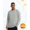 imageMAGCOMSEN Mens Hooded UPF 50 Sun Protection T Shirts Long Sleeve Athletic Fishing Shirts Rash GuardsGrey