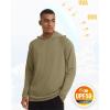 imageMAGCOMSEN Mens Hooded UPF 50 Sun Protection T Shirts Long Sleeve Athletic Fishing Shirts Rash GuardsStuffy Cyan