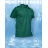 imageMAGCOMSEN Mens Polo Shirt Quick Dry Performance Short Sleeve Tactical Shirts Pique Jersey Golf ShirtJade Greenshort