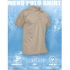 imageMAGCOMSEN Mens Polo Shirt Quick Dry Performance Short Sleeve Tactical Shirts Pique Jersey Golf ShirtKhaki