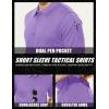 imageMAGCOMSEN Mens Polo Shirt Quick Dry Performance Short Sleeve Tactical Shirts Pique Jersey Golf ShirtLight Purpleshort