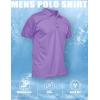 imageMAGCOMSEN Mens Polo Shirt Quick Dry Performance Short Sleeve Tactical Shirts Pique Jersey Golf ShirtLight Purpleshort