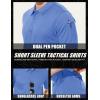 imageMAGCOMSEN Mens Polo Shirt Quick Dry Performance Short Sleeve Tactical Shirts Pique Jersey Golf ShirtLightblueshort