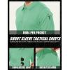 imageMAGCOMSEN Mens Polo Shirt Quick Dry Performance Short Sleeve Tactical Shirts Pique Jersey Golf ShirtMint Greenshort