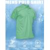 imageMAGCOMSEN Mens Polo Shirt Quick Dry Performance Short Sleeve Tactical Shirts Pique Jersey Golf ShirtMint Greenshort