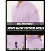 imageMAGCOMSEN Mens Polo Shirt Quick Dry Performance Short Sleeve Tactical Shirts Pique Jersey Golf ShirtPinkish Purpleshort