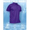 imageMAGCOMSEN Mens Polo Shirt Quick Dry Performance Short Sleeve Tactical Shirts Pique Jersey Golf ShirtPurpleshort
