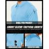 imageMAGCOMSEN Mens Polo Shirt Quick Dry Performance Short Sleeve Tactical Shirts Pique Jersey Golf ShirtSky Blue