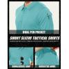 imageMAGCOMSEN Mens Polo Shirt Quick Dry Performance Short Sleeve Tactical Shirts Pique Jersey Golf ShirtWater Blueshort