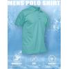 imageMAGCOMSEN Mens Polo Shirt Quick Dry Performance Short Sleeve Tactical Shirts Pique Jersey Golf ShirtWater Blueshort