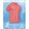 imageMAGCOMSEN Mens Polo Shirt Quick Dry Performance Short Sleeve Tactical Shirts Pique Jersey Golf ShirtWatermelon Redshort