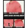 imageMAGCOMSEN Mens Polo Shirt Quick Dry Performance Short Sleeve Tactical Shirts Pique Jersey Golf ShirtWatermelon Redshort