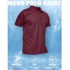 imageMAGCOMSEN Mens Polo Shirt Quick Dry Performance Short Sleeve Tactical Shirts Pique Jersey Golf ShirtWine Redshort