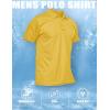 imageMAGCOMSEN Mens Polo Shirt Quick Dry Performance Short Sleeve Tactical Shirts Pique Jersey Golf ShirtYellowshort